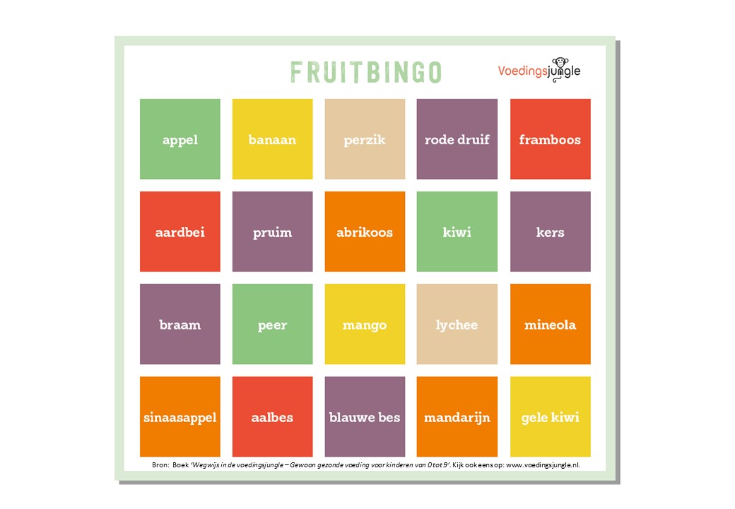 Fruitbingo Voedingsjungle